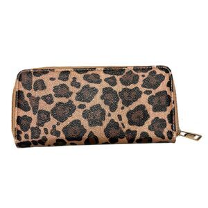 Leopard print vinyl wallet